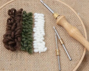 Adjustable Punch Needle Embroidery Pen Kit for Cross Stitch, Weaving, Knitting & DIY Craft Sewing Projects