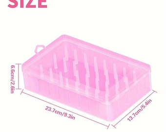 42 Roll Sewing Thread Storage Box Clear PP Plastic Organizer Case Portable Large Capacity Embroidery Thread Holder