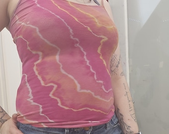 Tie Dye Linne | Liten | Geode | Rosa Festivalkläder