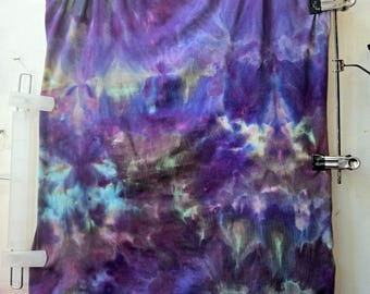 Tie Dye Tank Top | Small | Scrunch | Ice Dye | Cosmic Purple Blue