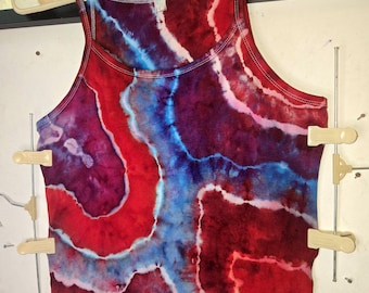 Tie Dye Linne | Stor | Geode | Blåröd