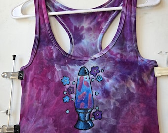 Tie Dye Crop Top & Skirt Set | Medium | Scrunch | Dreamy Lava Lamp Design