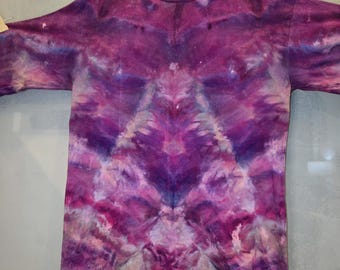 Långärmad t-shirt med tie dye-mönster | Medium | Chaos Roll | Drömrosa Lila