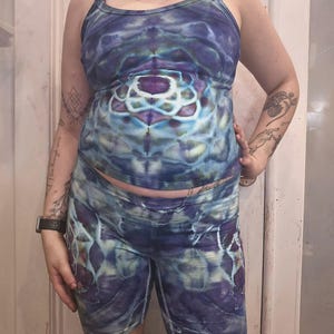 Tie Dye Tank Top & Shorts Set | Medium | Mandala