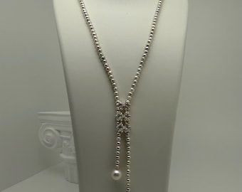 Freshwater Seed Pearl Tassel Necklace: High Luster Stacking Jewelry