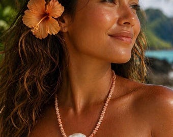 23mm Huge Genuine Baroque Pearl Angel Skin Freeform Bead Necklace S925 Adjustable Clasp Upcycled Vintage Jewelry Protection Healing Gift