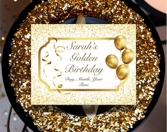Golden Birthday Invite Template