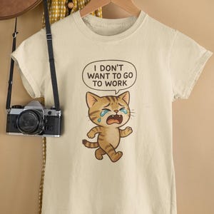 Cat Funny T-Shirt, Cat Lover T-Shirt, Cat Lover Gift, Cute Cat Shirts, Lazy Cat Shirts, Cute Animal Graphic T-Shirt