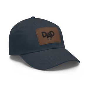 Dad Hat, Dad Birthday Gift, New Dad Gift, Gift For Husband, Leather Patch Hat, Custom Hat, New Papa, Gift for Grandpa, Fathers Day Hat