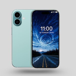 HD Anime Aesthetic Surreal Vortex Sky Road Phone Wallpaper | AI-Generated Art | Custom iPhone Wallpaper