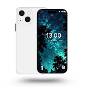 Fondo de pantalla para teléfono con bosque nocturno estrellado generado por IA - Arte digital de cielo cósmico Fondo de pantalla para iPhone Fondo de pantalla con ambiente estético / Fondo de pantalla caprichoso