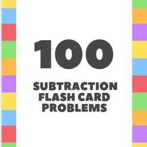 Subtraction Flash Card Printable, Math Learning Tool, Educational Resource, Homeschool Supply, Digital Download, Math Learning Tool