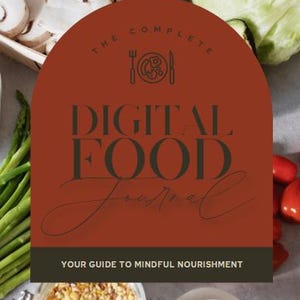 Digital Food Journal Planner, Meal Tracker, Nutrition Log, Diet Planning, Health Diary, Wellness Journal, Healthy Living, Meal Tracker