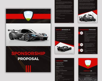Motorsport Sponsorship Proposal | Racing Team Sponsor Package | Driver & Club Proposal | Fundraising Template | Canva