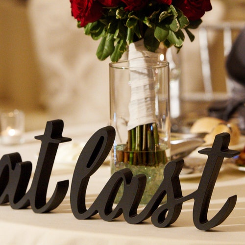Wooden Wedding Table Sign Standing Sign for Sweetheart Table Etsy