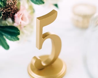 Wedding Gold Wedding Table Numbers Gold Wedding Table Decor, Style Wedding Table Number Wooden Tall Table Number Signs (NUM125)