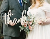 Boho Thank You Sign Wedding Photo Prop for DIY Thank you Cards Wedding Sign for Bride & Groom Wedding Photography Decor (Item - TYC200)