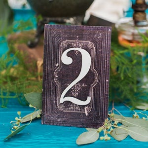 Wedding Wedding Table Numbers on Stands, Literary Book Standing Table Number Wedding Decor Centerpiece Fairytale Book Style BTN200 image 4