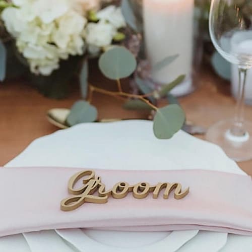 WEDDING EVENTS SEATING PLACE NAMES WOOD AND ACRYLIC STYLE 6 