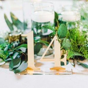 Table Numbers Acrylic Table Numbers Weddings, Standing Table Numbers, Acrylic Table Numbers, Gold Wedding Table Numbers Decor Centerpieces