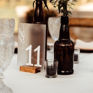 Table Numbers Acrylic Table Numbers Wedding Table Decor Frosted Acrylic Party or Event Wedding Signs Table Numbers Wedding ATN64F