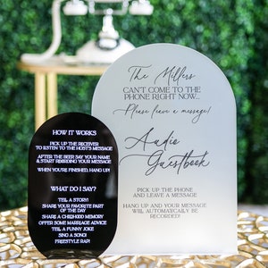 Audio Guestbook Sign Set for Wedding Guestbook Audio Phone Guestbook Instructions For Wedding Decor Audio Guestbook Wedding Sign (AUD243)