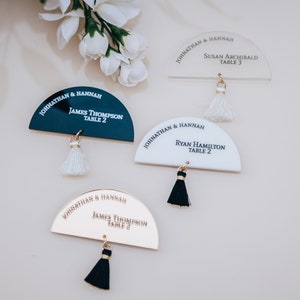 Nomes de cartões de lugar de casamento de luxo, etiquetas de nomes de mesa de arco, cartões de lugar de casamento para cartões de lugar de casamento, cartões de lugar de acrílico para festa (TAP223)
