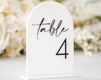 Wedding Table Numbers Modern Arch Wedding Table Number Sign Wedding Centerpiece Modern Minimalist Acrylic Table Numbers (WAN622)