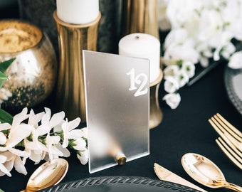 Wedding Modern Table Numbers Wedding Modern Party Event Decor, Acrylic Table Numbers, Modern Point Shape Wedding Table Sign (ACG223)