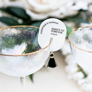 Luxury Drink Tags Place Cards with Tassels Drink Tags Wedding or Rehearsal Dinner Table Name Tags Event Decor, Acrylic Drink Tag DKT223