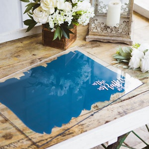 Guest Book Sign in Clear Acrylic Wedding Sign Personalized Guestbook for Wedding Modern Painted Wedding Decor Sign Guestbook (Item - GBP642)