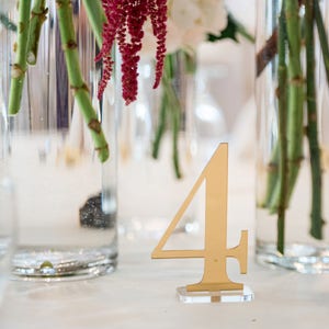 Wedding Table Numbers Rose Gold Table Numbers Wedding Party or Event, Gold Mirror or Silver Wedding Centerpieces, Wedding Signs ACR100 Bild 2