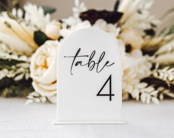 Wedding Table Numbers Modern Arch Wedding Table Number Sign Wedding Centerpiece Modern Minimalist Acrylic Table Numbers (WAN622)