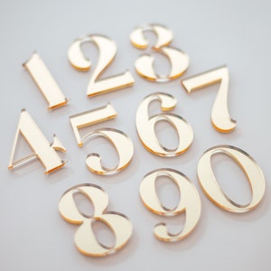 Wedding Acrylic Numbers Wedding Table Numbers or Crafts Acrylic Numbers Modern Party Event Decor Table Numbers Modern Wedding ADN200