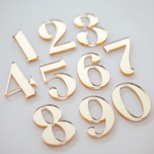 Wedding Acrylic Numbers Wedding Table Numbers or Crafts, Acrylic Numbers Modern Party Event Decor, Table Numbers, Modern Wedding (ADN200)