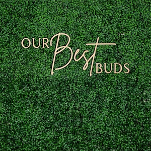 Our Best Buds Letters voor bruiloft muur, houten letters voor stoelentabel bloemen, houten letters DIY bruiloft stoelindeling muurbord OBB223