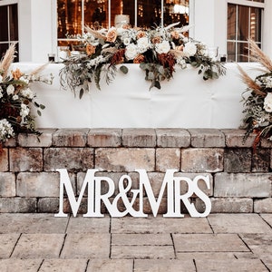 Mr and Mrs Wedding Sign for Prop or Sweetheart Table Decor - Photography Sign for DIY Wedding Signs Bride & Groom (Item - MMR200)