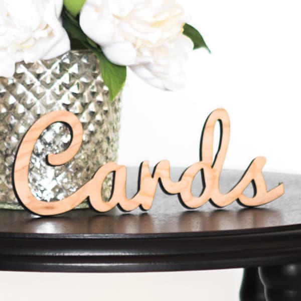 Panneau de carte pour mariage en bois pour table de fête "Cartes" Panneau de mariage rustique en bois pour décor de réception (article - LCA100)