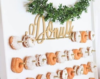 Donut Wall Sign for Wedding or Party Decor Dessert Table, Donut Sign for Donut Bar Hanging Sign Display Cutout Donuts (Item - DOP200)