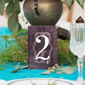Wedding Wedding Table Numbers on Stands, Literary Book Standing Table Number Wedding Decor Centerpiece Fairytale Book Style BTN200 image 2