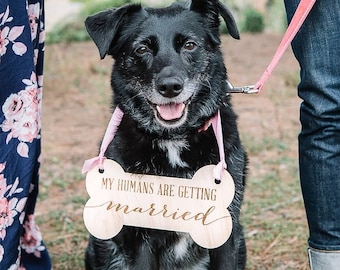 Pet Sign for Engagement Save the Date Photography, Dog Sign for Wedding Save the Date Pictures, Wedding Sign (Item - EHM100)