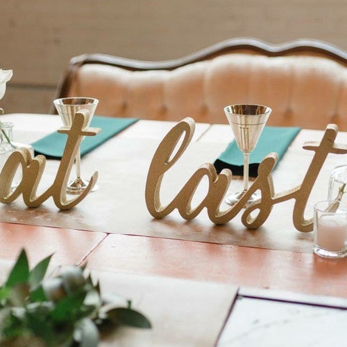 Wooden Wedding Table Sign Standing Sign for Sweetheart Table Etsy