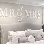 Mr Mrs Wall Sign Above Bed Decor Mr And Mrs Sign For Over Headboard Home Decor Bedroom Wedding Gift Item Mmw100