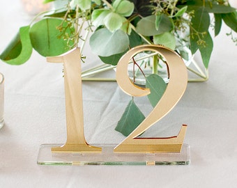 Table Numbers Acrylic Table Numbers Wedding Party or Event, Rose Gold, Gold or Silver Wedding Decor Wedding Table Number Signs (ACR100)