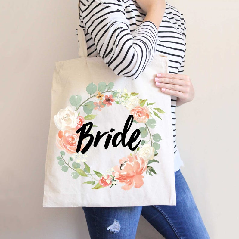 Wedding Bridal Party Tote Bags Bridesmaids Gifts for Bride and Etsy