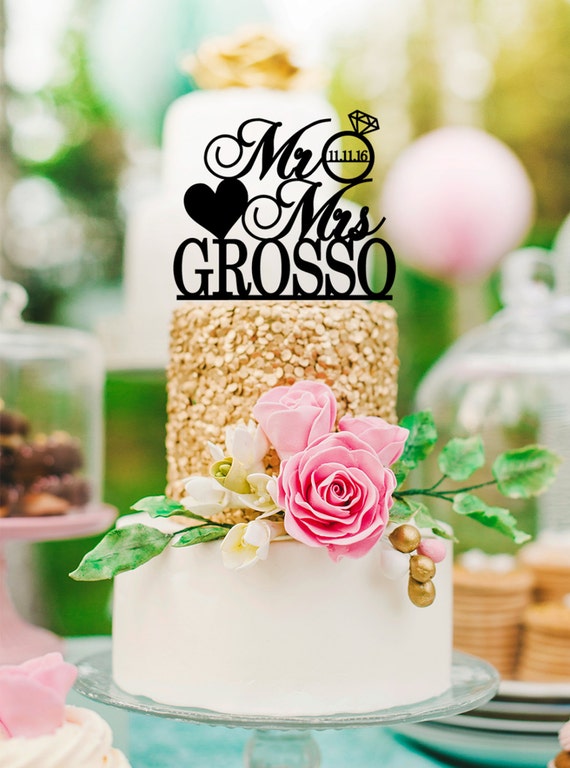Cake Topper Personnalisé Anniversaire - En Acrylique Ou Bois, Prénom, Décoration Gâteau