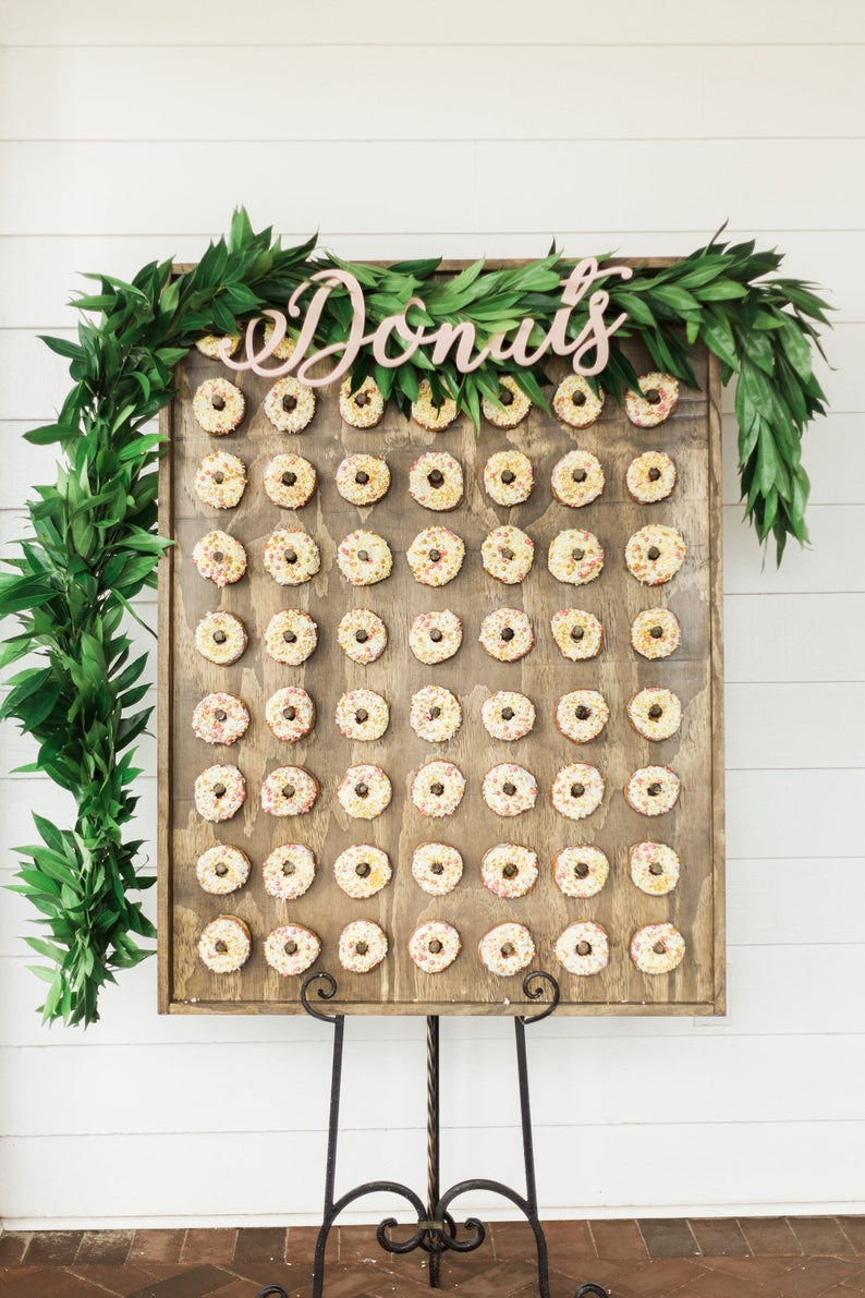 Donut Wall Sign for Wedding or Party Decor Dessert Table, Donut Sign for Donut Bar Hanging Sign Display Cutout Donuts Item DOP200 image 3