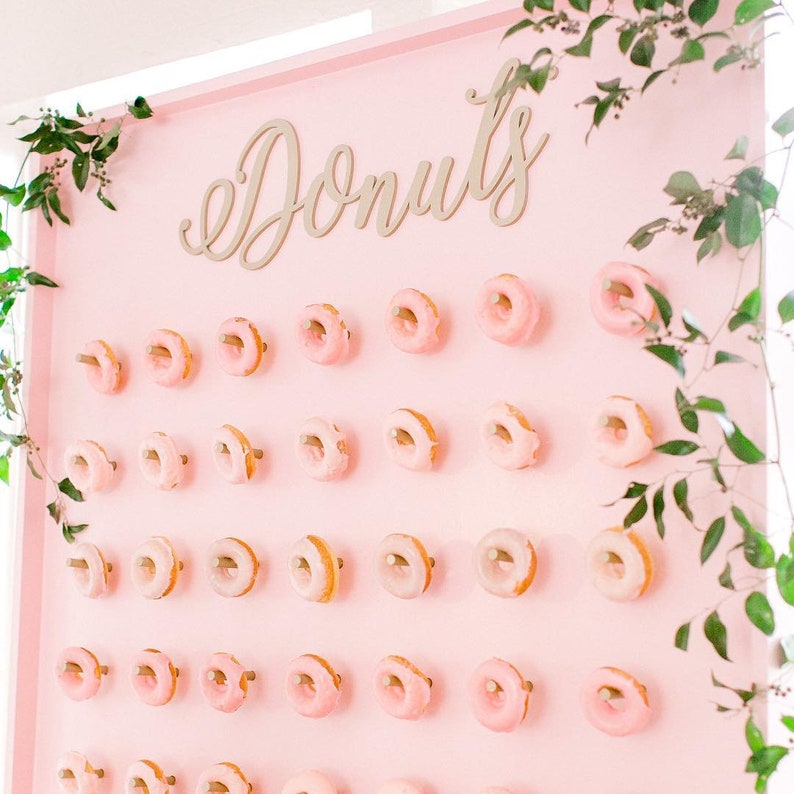 Donuts Sign for Wedding or Party Decor and Dessert Table, Donut Bar Hanging Sign Display Cutout Donuts Custom Colors Item DOP200 image 2