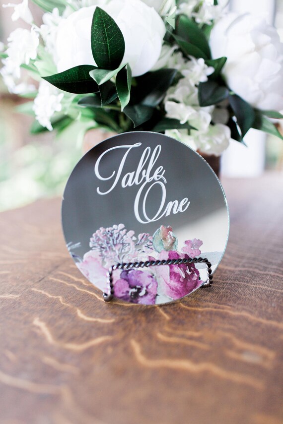 Mirror Table Numbers for Wedding Table Centerpiece Decor Etsy