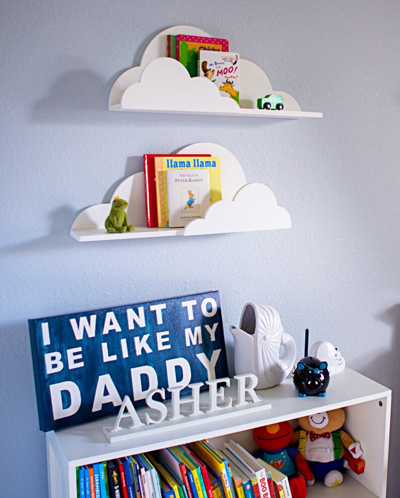 Cloud Shelf for Kids Room Baby Nursery Wall Decor Hanging Etsy